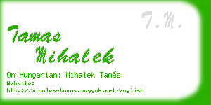 tamas mihalek business card